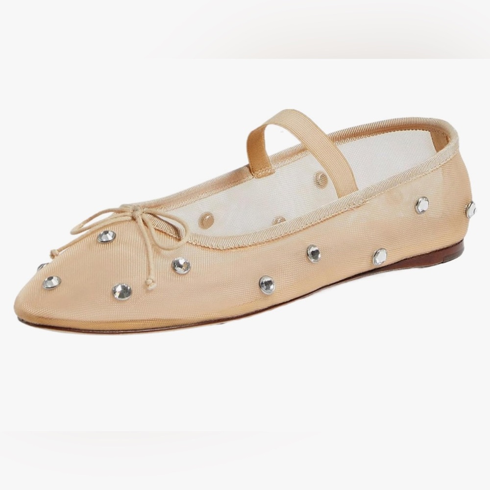 NIB Crystal Mesh Ballet Flats Size 6